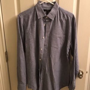Banana Republic Blue Micro Dot Shirt